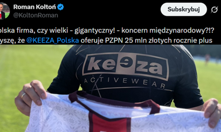 Roman Kołtoń pokazał przykładową KOSZULKĘ od Keezy dla reprezentacji Polski!